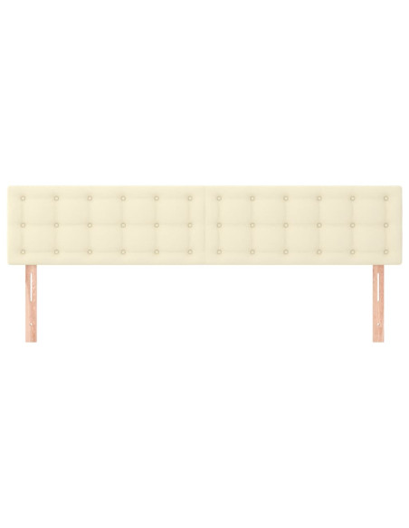 Testiera 2 pz Crema 80x5x78/88 cm in Similpelle