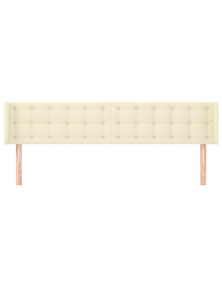 Testiera ad Orecchio Crema 163x16x78/88 cm in Similpelle