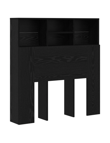 Testata del letto con testiera Rovere Nero 100 x 19 x 103,5 cm