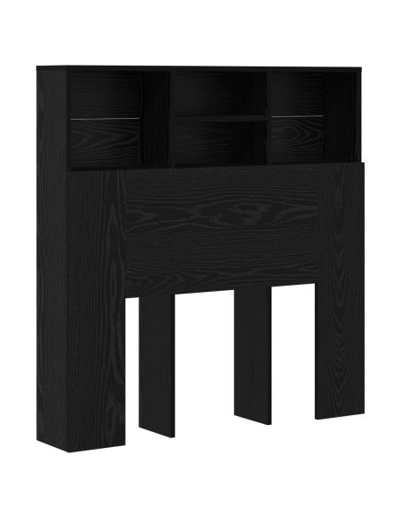 Testata del letto Rovere nero 100 x 19 x 103.5 cm