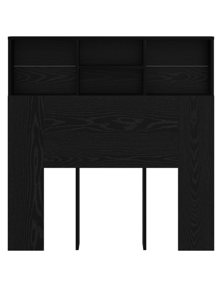 Testata del letto Rovere nero 100 x 19 x 103.5 cm
