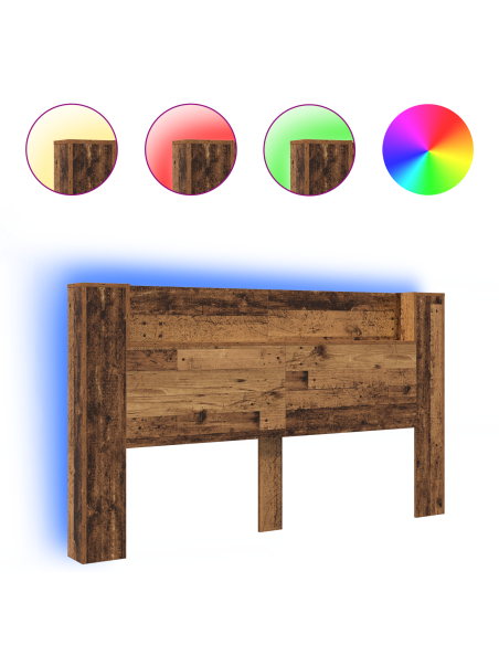 Testata del letto Legno antico 180 x17 x104.5 cm