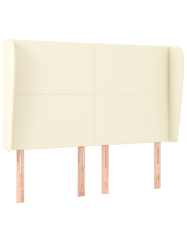 Testiera ad Orecchio Crema 147x23x118/128 cm in Similpelle