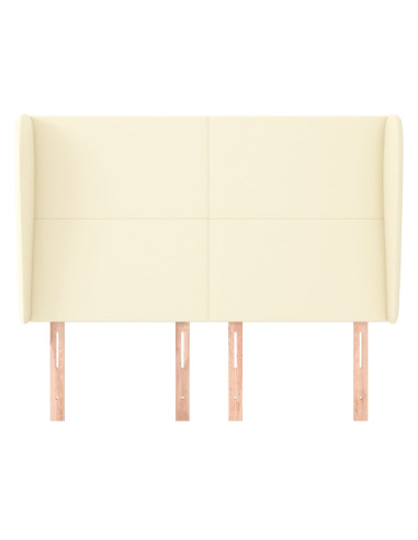 Testiera ad Orecchio Crema 147x23x118/128 cm in Similpelle