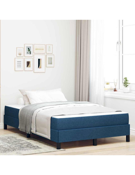 Letto a molle Altro Blu 120 x 200 cm Tessuto