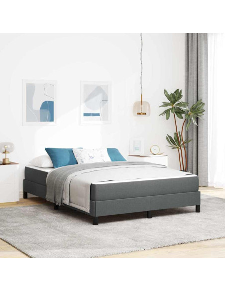 Letto a molle Altro Grigio scuro 140 x 190 cm Tessuto