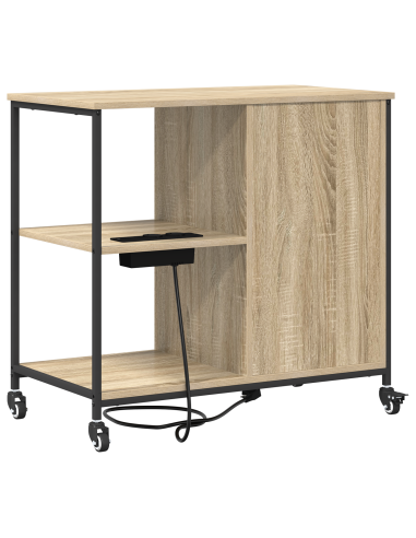 Cabina con Stazione di Ricarica Rovere Sonoma 76 x 41 x 72 cm