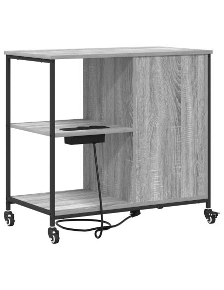Mobile per Ufficio con ruota Grigio sonoma 76 x 41 x 72 cm