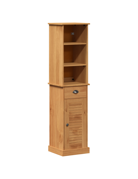 Set di mobili per il bagno 2 pcs Marrone e Marrone miele