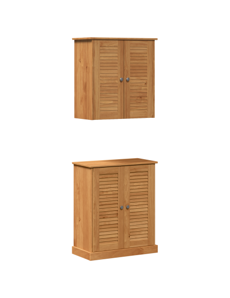 Set di mobili per il bagno 2 pcs Marrone 67.5 x 34 x 80 cm
