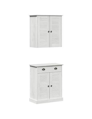 Set di mobili per il bagno VIGO 2 pcs Bianco e Bianco Antico