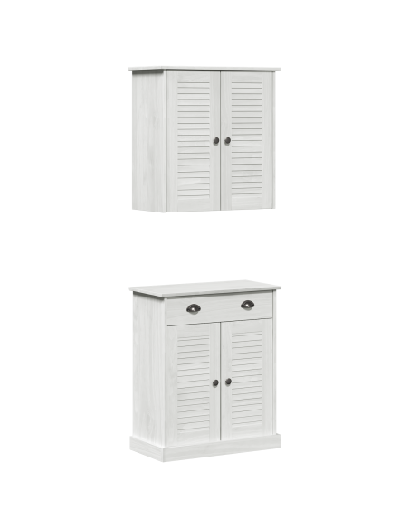 Set di mobili per il bagno VIGO 2 pcs Bianco e Bianco Antico