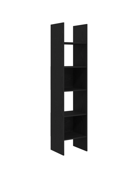 Armadio per Libri Rovere nero 40 x 35 x 180 cm