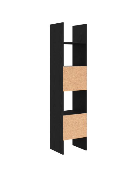 Armadio per Libri Rovere nero 40 x 35 x 180 cm