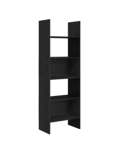 Armadio per Libri Rovere Nero 60 x 35 x 180 cm 2