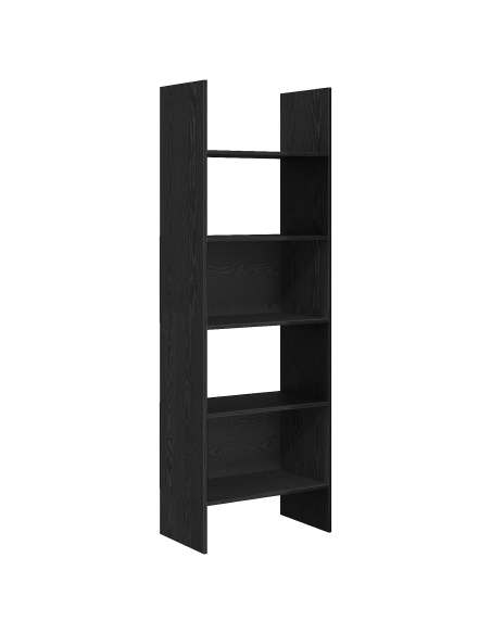 Armadio per Libri Rovere nero 60 x 35 x 180 cm