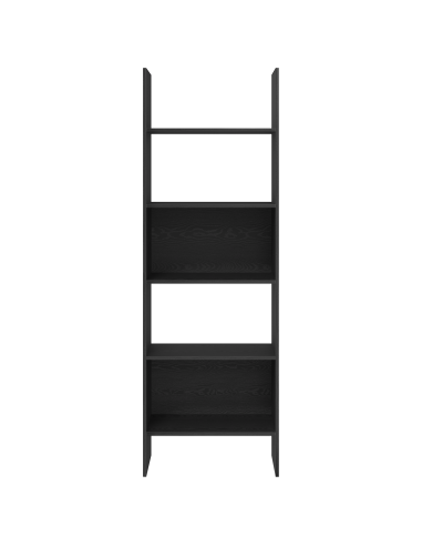 Armadio per Libri Rovere Nero 60 x 35 x 180 cm