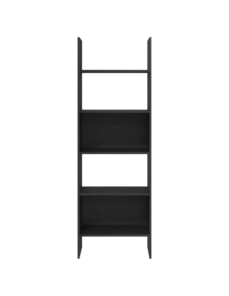 Armadio per Libri Rovere nero 60 x 35 x 180 cm