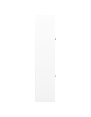 Armadio per Ufficio Bianco 90x40x180 cm in Acciaio