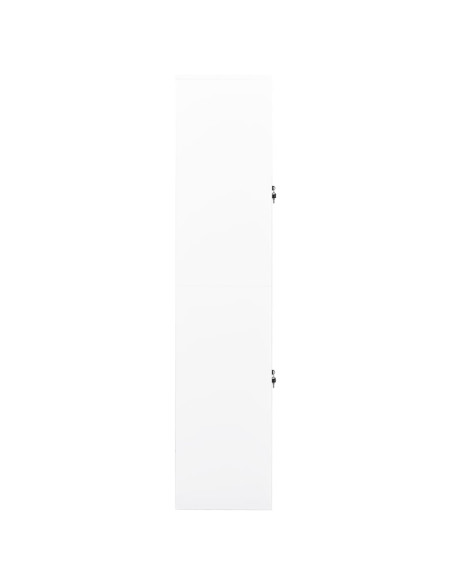 Armadio per Ufficio Bianco 90x40x180 cm in Acciaio