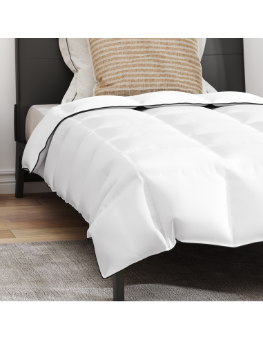 Duvet Estivo con cuscino 2 pcs Bianco Piuma d'anatra