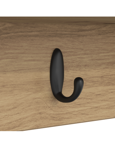 Appendiabiti a muro rovere artigianale 50 x 16 x 26 cm