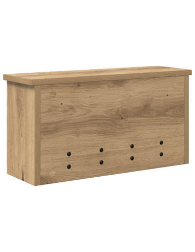Appendiabiti a muro rovere artigianale 50 x 16 x 26 cm