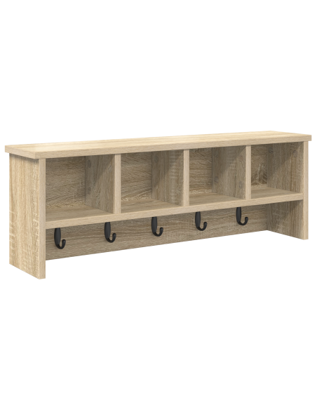 Appendiabiti a muro rovere sonoma 75 x 16 x 26 cm