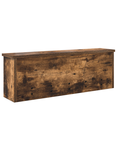 Appendiabiti a muro con lo scaffale Rovere fumo 75 x 16 x 26 cm