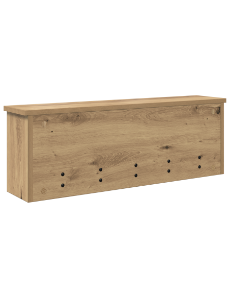Appendiabiti a muro rovere artigianale 75 x 16 x 26 cm