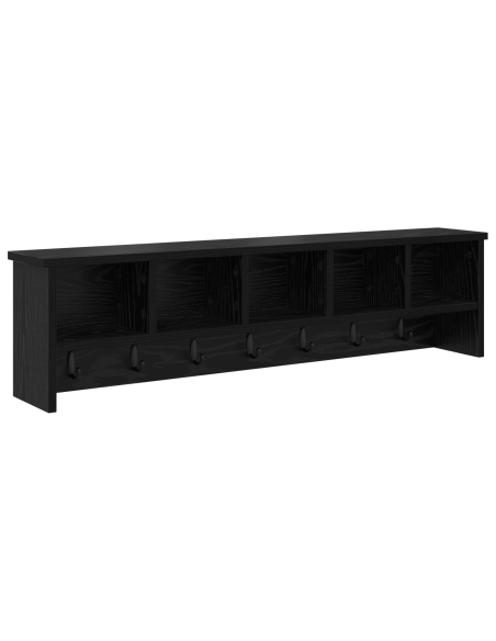 Appendiabiti a muro Rovere nero 100 x 16 x 26 cm