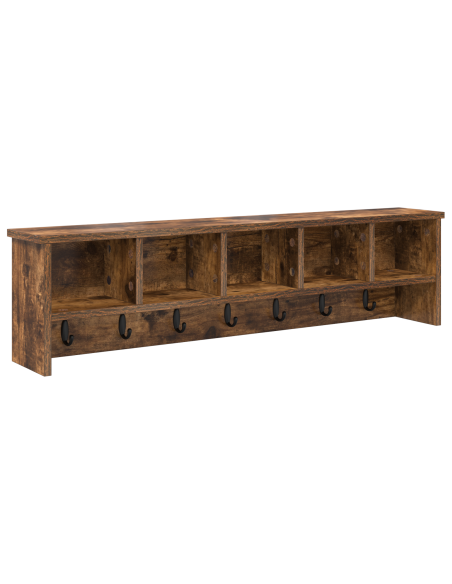 Appendiabiti a muro Rovere fumo 100 x 16 x 26 cm