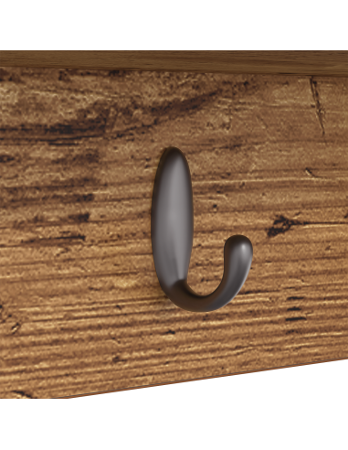 Appendiabiti a muro Legno vecchio 100 x 16 x 26 cm