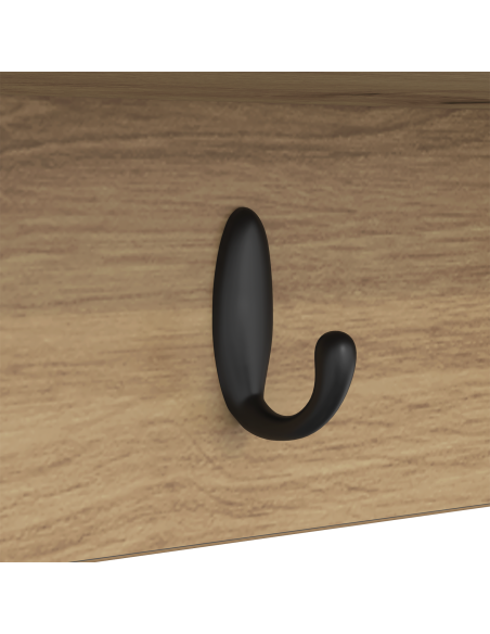 Appendiabiti a muro rovere artigianale 100 x 16 x 26 cm