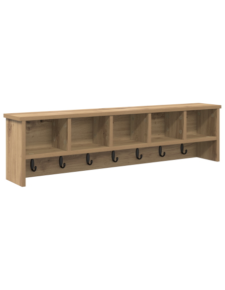 Appendiabiti a muro rovere artigianale 100 x 16 x 26 cm