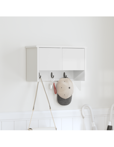 Appendiabiti a muro Bianco 50 x 20 x 30 cm Legno multistrato