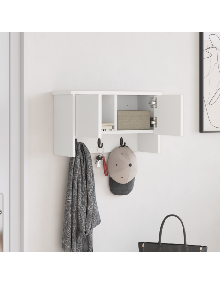 Appendiabiti a muro Bianco 50 x 20 x 30 cm Legno multistrato