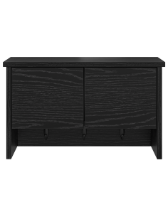 Appendiabiti a muro con lo scaffale Rovere Nero 50 x 20 x 30 cm 2