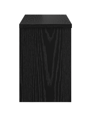 Appendiabiti a muro con lo scaffale Rovere Nero 50 x 20 x 30 cm