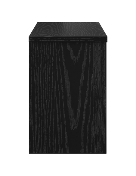Appendiabiti a muro con lo scaffale Rovere nero 50 x 20 x 30 cm