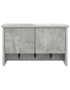 Appendiabiti a muro con porta Grigio cemento 50 x 20 x 30 cm 2
