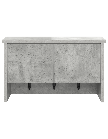 Appendiabiti a muro con porta Grigio cemento 50 x 20 x 30 cm