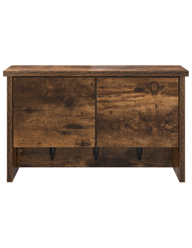 Appendiabiti a muro con lo scaffale Rovere fumé 50 x 20 x 30 cm