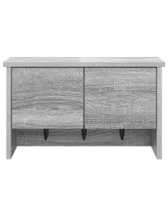 Appendiabiti a muro con porta Grigio Sonoma 50 x 20 x 30 cm 2