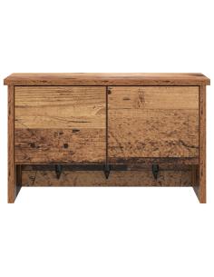 Appendiabiti a muro con porta Legno vecchio 50 x 20 x 30 cm 2