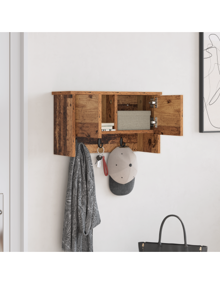 Appendiabiti a muro Legno vecchio 50 x 20 x 30 cm