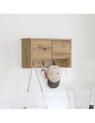 Appendiabiti a muro Rovere artigianale 50 x 20 x 30 cm