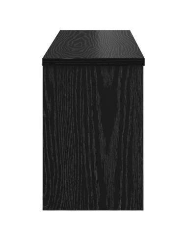 Appendiabiti a muro con lo scaffale Rovere Nero 80 x 20 x 30 cm