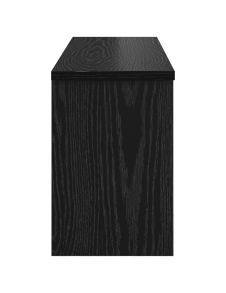 Appendiabiti a muro con lo scaffale Rovere nero 80 x 20 x 30 cm