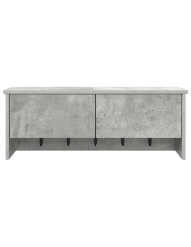 Appendiabiti a muro con porta Grigio cemento 80 x 20 x 30 cm